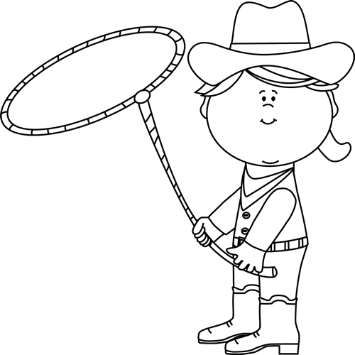 Black_and_White_Cowgirl_with_a_Lasso